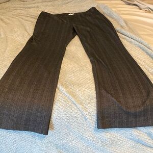 New York & Company medium size black striped design pull on pants, bootcut.